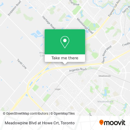 Meadowpine Blvd at Howe Crt map