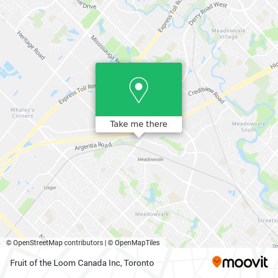 Fruit of the Loom Canada Inc map