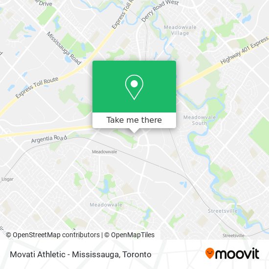 Movati Athletic - Mississauga map
