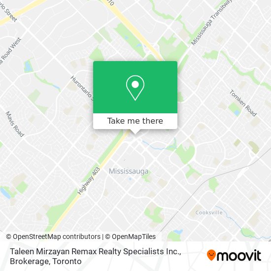 Taleen Mirzayan Remax Realty Specialists Inc., Brokerage map