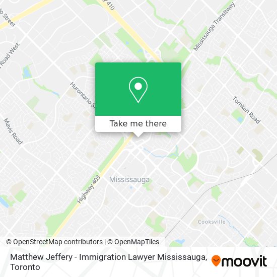 Matthew Jeffery - Immigration Lawyer Mississauga map