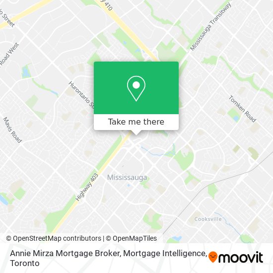 Annie Mirza Mortgage Broker, Mortgage Intelligence map