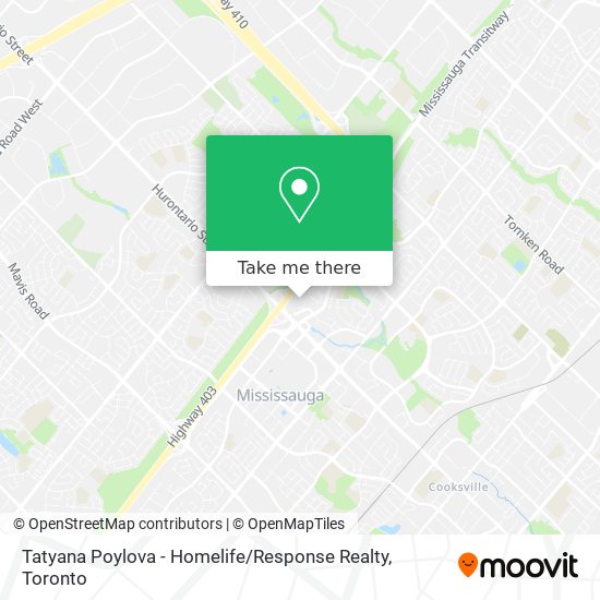 Tatyana Poylova - Homelife / Response Realty map