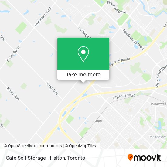 Safe Self Storage - Halton map