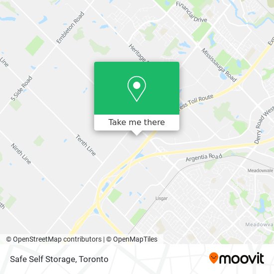 Safe Self Storage map