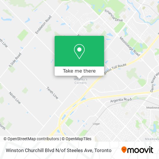 Winston Churchill Blvd N / of Steeles Ave map