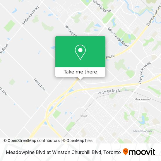 Meadowpine Blvd at Winston Churchill Blvd map