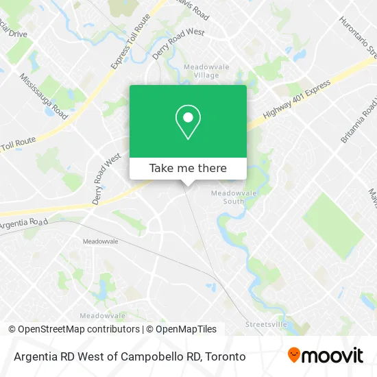 Argentia RD West of Campobello RD map