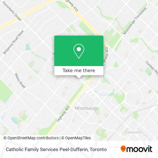 Catholic Family Services Peel-Dufferin map