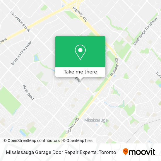 Mississauga Garage Door Repair Experts map