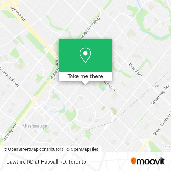 Cawthra RD at Hassall RD map