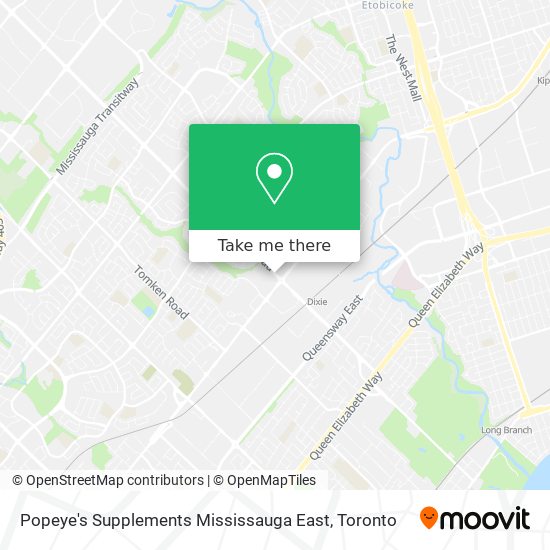 Popeye's Supplements Mississauga East map