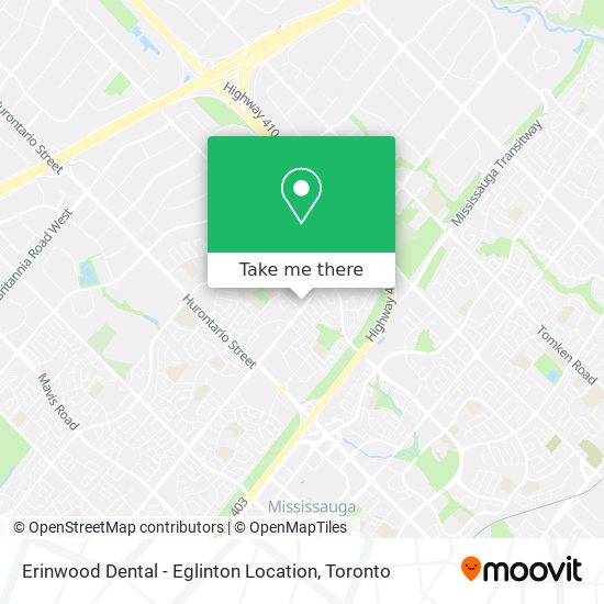 Erinwood Dental - Eglinton Location plan