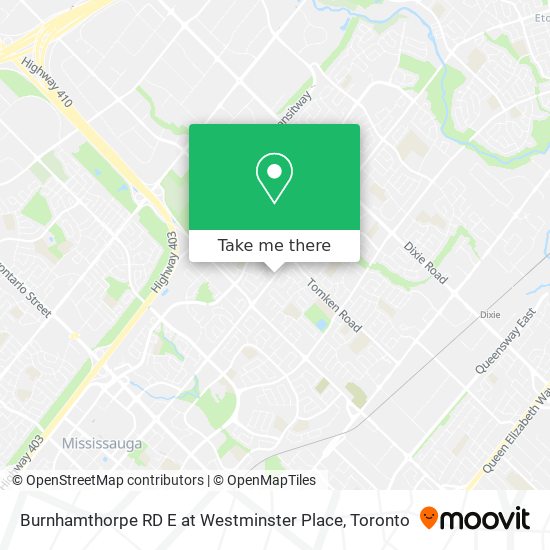 Burnhamthorpe RD E at Westminster Place map