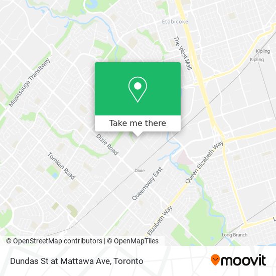 Dundas St at Mattawa Ave map