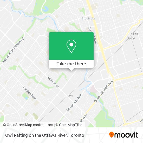 Owl Rafting on the Ottawa River map