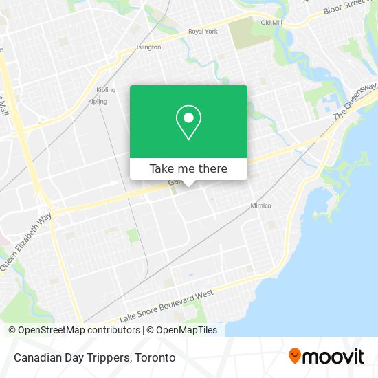 Canadian Day Trippers map