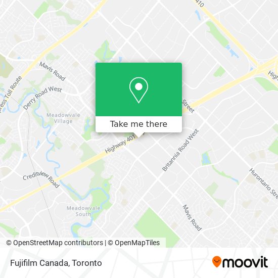 Fujifilm Canada map