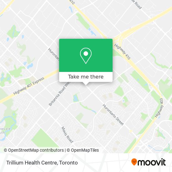Trillium Health Centre map