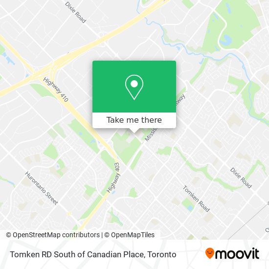 Tomken RD South of Canadian Place map