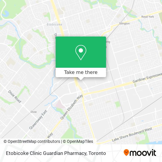 Etobicoke Clinic Guardian Pharmacy map