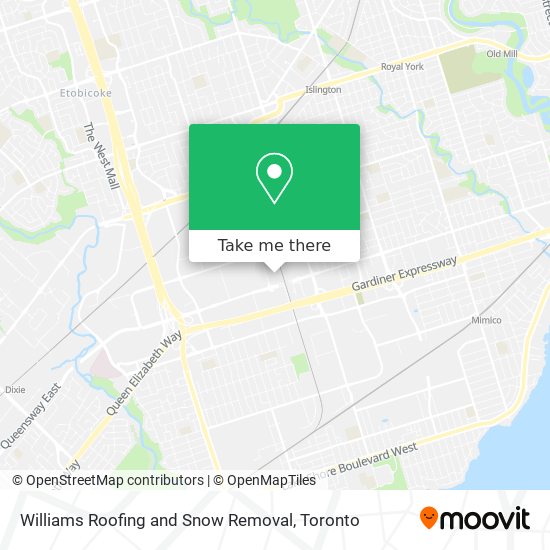 Williams Roofing and Snow Removal map