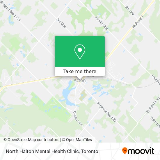 North Halton Mental Health Clinic map