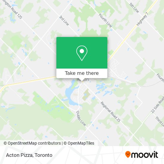 Acton Pizza map