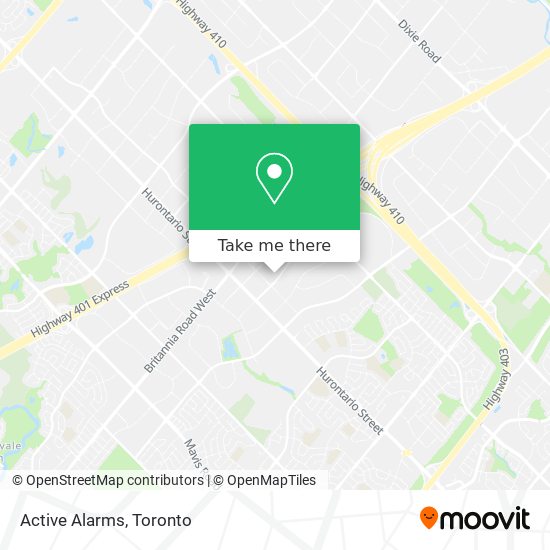 Active Alarms map