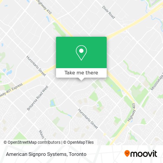 American Signpro Systems map