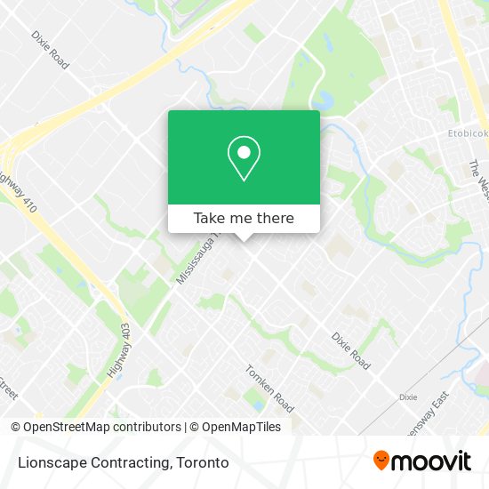 Lionscape Contracting map