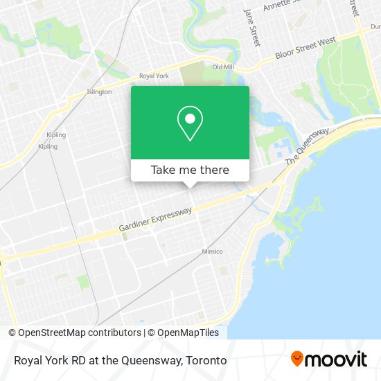 Royal York RD at the Queensway map