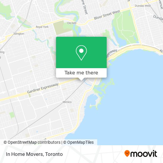 In Home Movers map