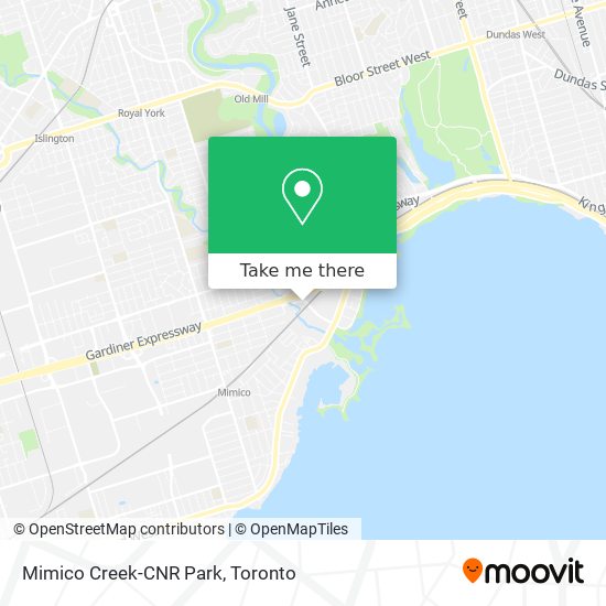 Mimico Creek-CNR Park map