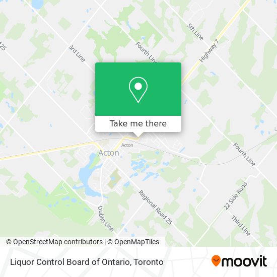 Liquor Control Board of Ontario map