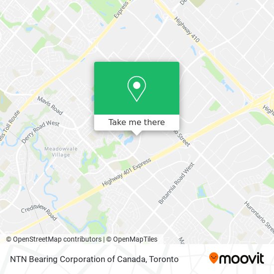 NTN Bearing Corporation of Canada map