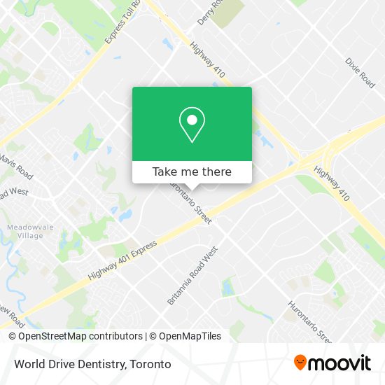 World Drive Dentistry map