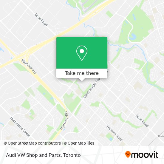 Audi VW Shop and Parts map