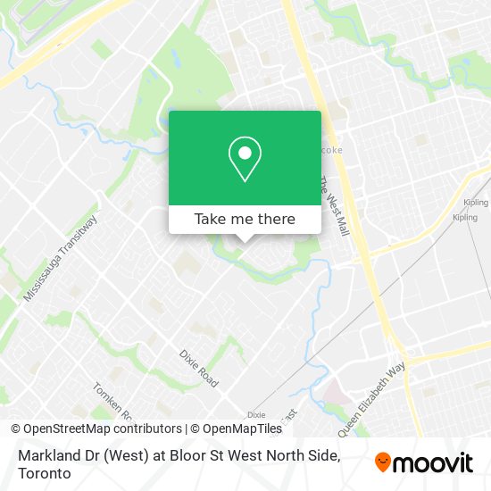 Markland Dr (West) at Bloor St West North Side plan