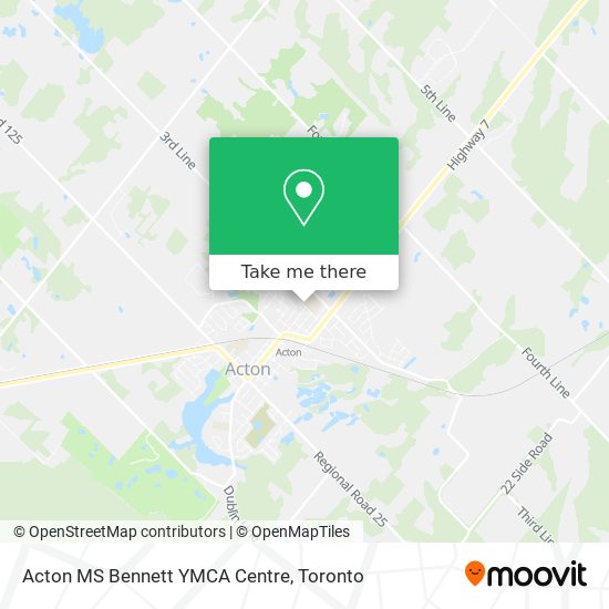 Acton MS Bennett YMCA Centre map