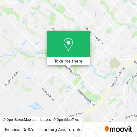 Financial Dr S / of Tilsonburg Ave map
