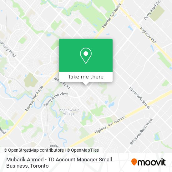 Mubarik Ahmed - TD Account Manager Small Business map