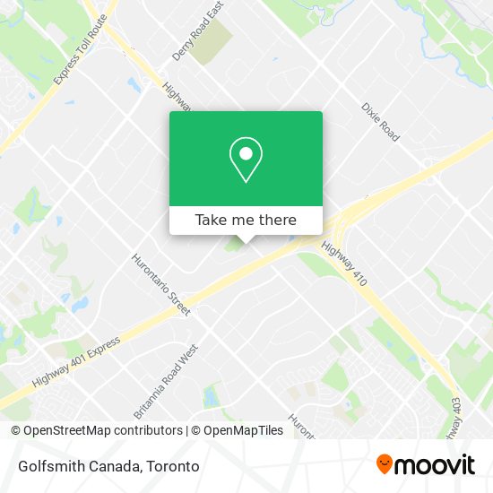 Golfsmith Canada map