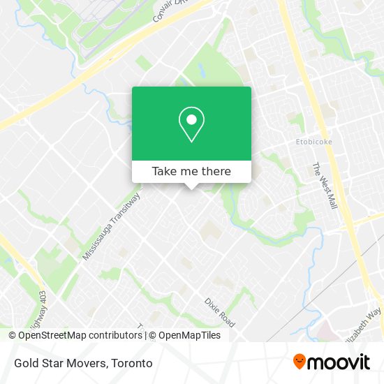 Gold Star Movers map