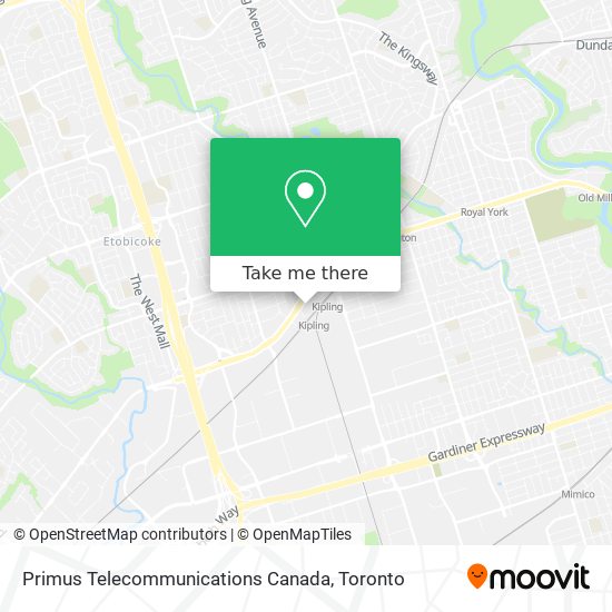 Primus Telecommunications Canada map