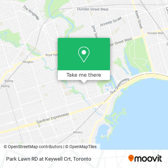 Park Lawn RD at Keywell Crt map