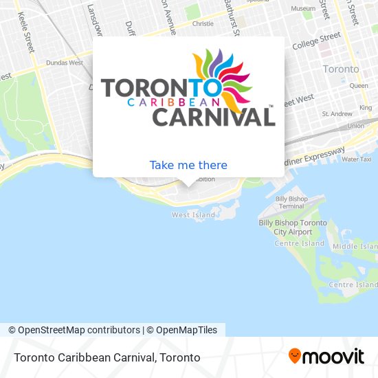 Toronto Caribbean Carnival map