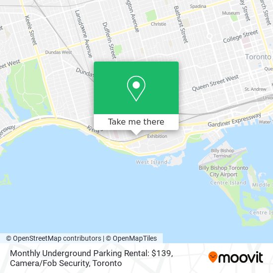 Monthly Underground Parking Rental: $139, Camera / Fob Security map