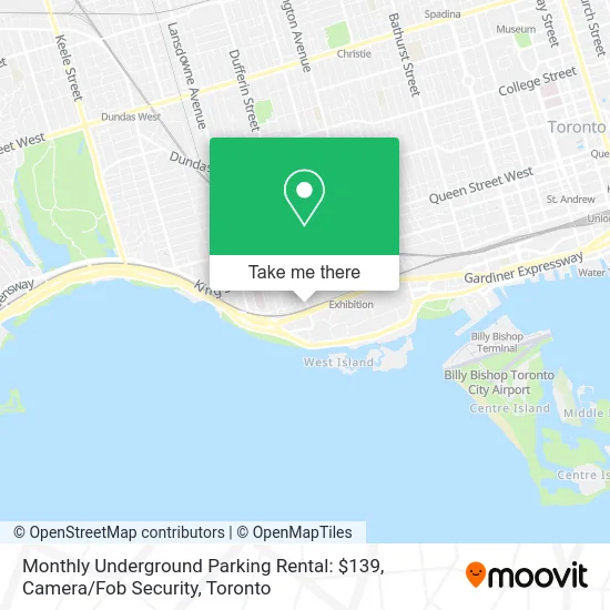 Monthly Underground Parking Rental: $139, Camera / Fob Security map