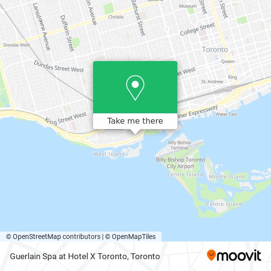 Guerlain Spa at Hotel X Toronto map